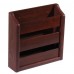 Wooden Mallet® Oak Magazine Rack, Wall Mount or Tabletop, Mahogany